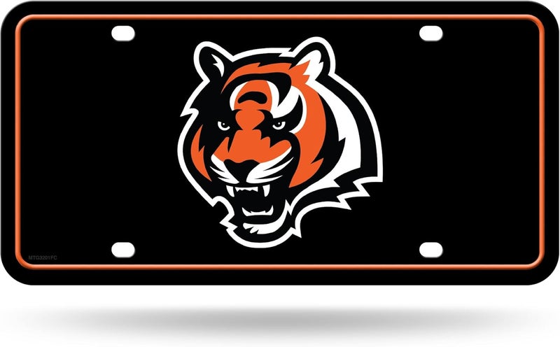 UNIQUELY ORIGINAL STORE NFL Football Cincinnati Bengals Team Logo Metal Auto Tag 6" x 12" - Great for Truck/Car/SUV - Image 1